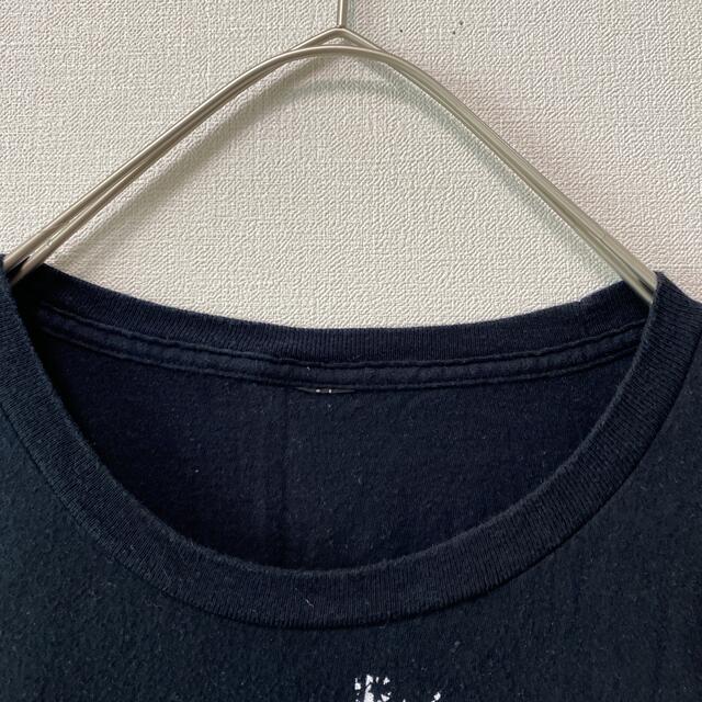US古着　半袖Tシャツ　ビッグプリント　星条旗　リボン　黒色　男女兼用 メンズのトップス(Tシャツ/カットソー(半袖/袖なし))の商品写真