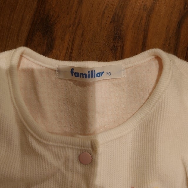 familiar(ファミリア)のfamiliar　ベスト　70 キッズ/ベビー/マタニティのベビー服(~85cm)(カーディガン/ボレロ)の商品写真