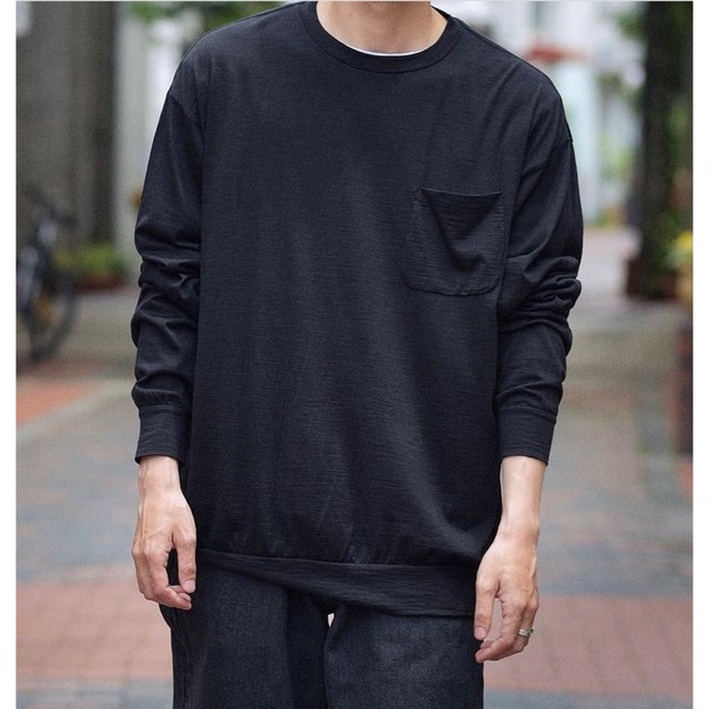 COMOLI(コモリ)の【最終値下げ、未使用品】COMOLI 22S/S ウール天竺長袖クルー メンズのトップス(Tシャツ/カットソー(七分/長袖))の商品写真