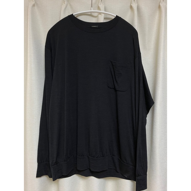 SS COMOLI ウール天竺 Tシャツ  BOREDER size4