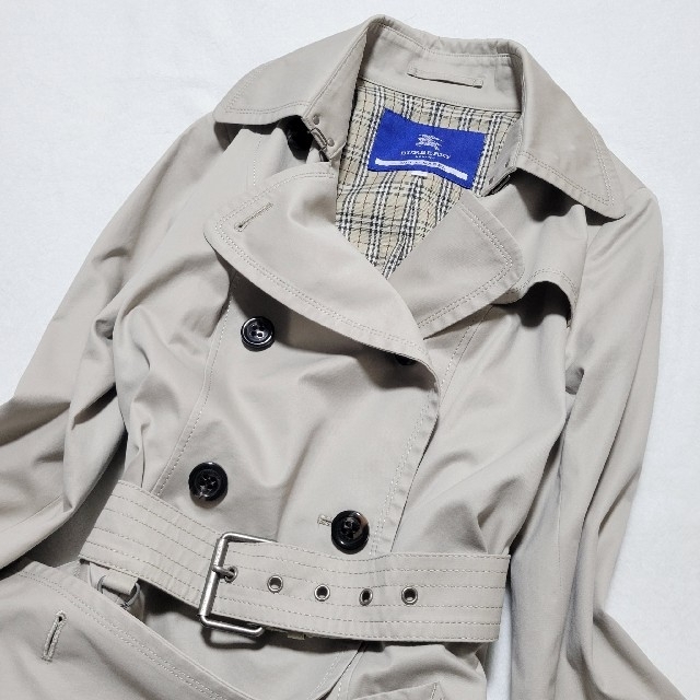 BURBERRY BLUE LABEL(バーバリーブルーレーベル)の【良品】バーバリーブルーレーベル トレンチコート 裏地ノバチェック ベルト 40 レディースのジャケット/アウター(トレンチコート)の商品写真