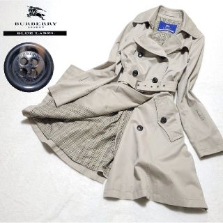 バーバリーブルーレーベル(BURBERRY BLUE LABEL)の【良品】バーバリーブルーレーベル トレンチコート 裏地ノバチェック ベルト 40(トレンチコート)