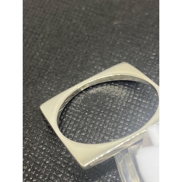 スクエア　薄め四角シルバー925 シルバーリング銀指輪個性的リング  dうのおb メンズのアクセサリー(リング(指輪))の商品写真