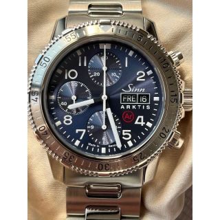 シン(SINN)の美品 sinn ジン 206.ARKTIS.Ⅱステンレスブレス 青文字盤(腕時計(アナログ))