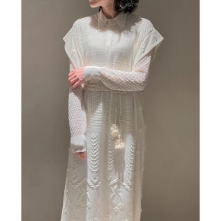 マメ(mame)のmame MULTI PATTERN SLEEVELESS KNITTED (ロングワンピース/マキシワンピース)