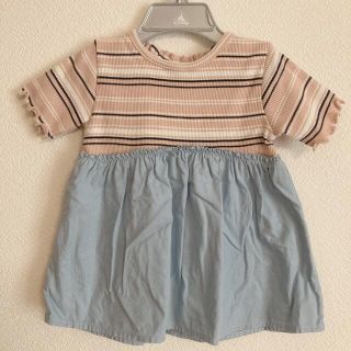 フタフタ(futafuta)のチュニック　ワンピース　半袖　子供服90(Tシャツ/カットソー)