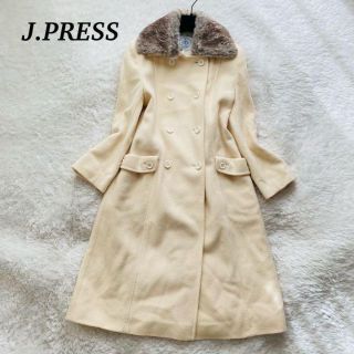 J.PRESS - 【美品】J・PRESS アンゴラ混 ロングコート リアルファー
