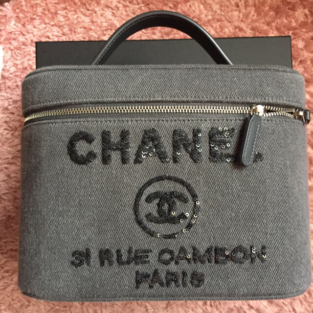 値下 レア♡CHANEL ドーヴィル バニティ スパンコール - ハンドバッグ