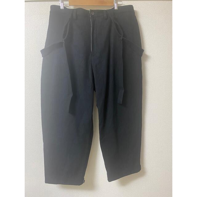 yohji yamamoto 21aw ボンディング加工 サスペンダーパンツ