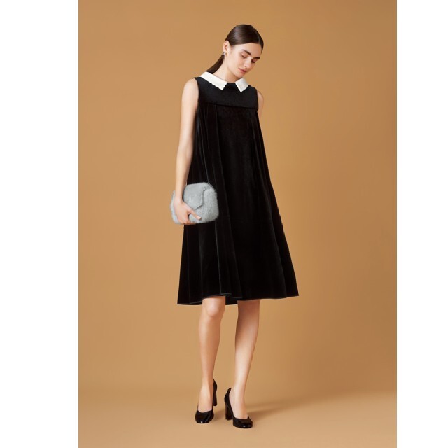 ひざ丈ワンピース✿ご専用✿ フォクシー Dress "Chelsea" ベルベットブラック 38