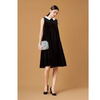 フォクシー(FOXEY)の✿ご専用✿ フォクシー Dress "Chelsea" ベルベットブラック 38(ひざ丈ワンピース)