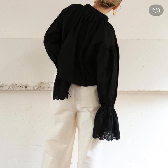 aere ボリュームスリーブレースブラウス