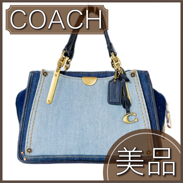 ✨限定色✨COACH ドリーマー 21 デニバッグ × スムースレザー 2wayレディース