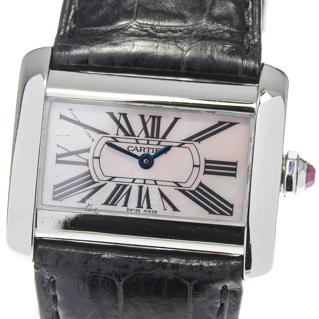 【CARTIER】カルティエ タンクディバンSM W6301455 クォーツ レディース_703911【ev15】