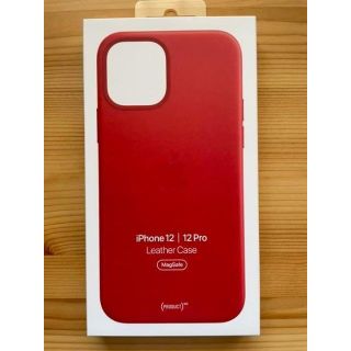 新品Apple純正iPhone12/12ProレザーケースPRODUCT RED