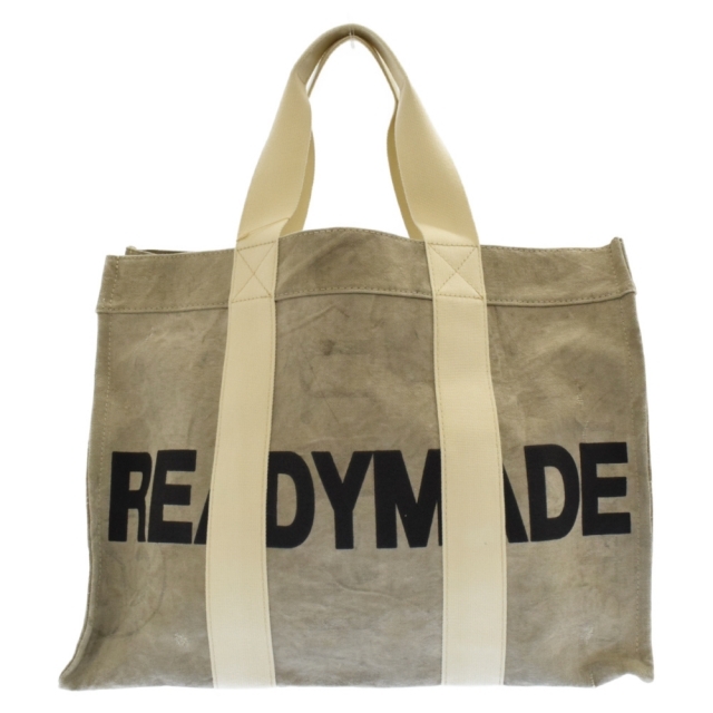 LADY MADE(レディメイド)のREADY MADE レディメイド EASY TOTE BAG ロゴ刺繍ヴィンテージ加工イージートートバッグ RE-CO-KH-00-00-227 グレー メンズのバッグ(トートバッグ)の商品写真