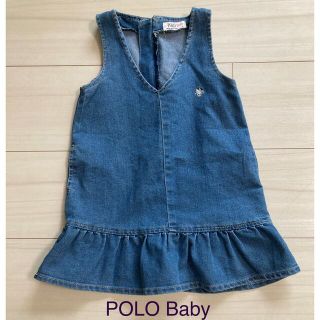 デニム　ジャンパースカート　ワンピース　ポロベビー　POLO Baby(ワンピース)