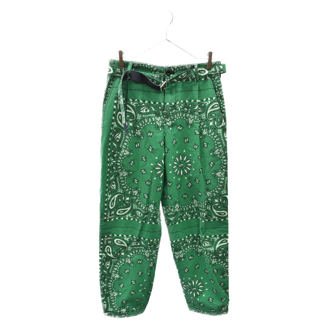 sacai(サカイ)のSacai サカイ 22SS Bandana Print Pants 22-02691M バンダナ プリント パンツ グリーン メンズのパンツ(その他)の商品写真