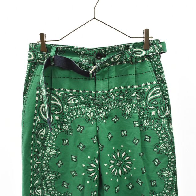 sacai(サカイ)のSacai サカイ 22SS Bandana Print Pants 22-02691M バンダナ プリント パンツ グリーン メンズのパンツ(その他)の商品写真