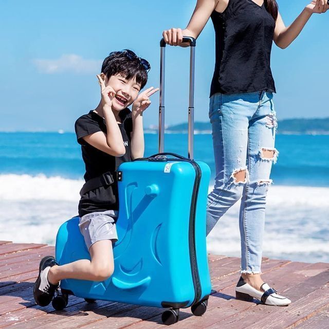 子供が乗れるキャリーケース キッズトラベル Sサイズ イエロー