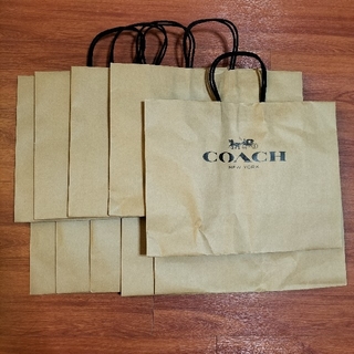 コーチ(COACH)のcoach コーチ 紙袋 ショップ袋 ショッパー 茶色 10枚 セット(ショップ袋)