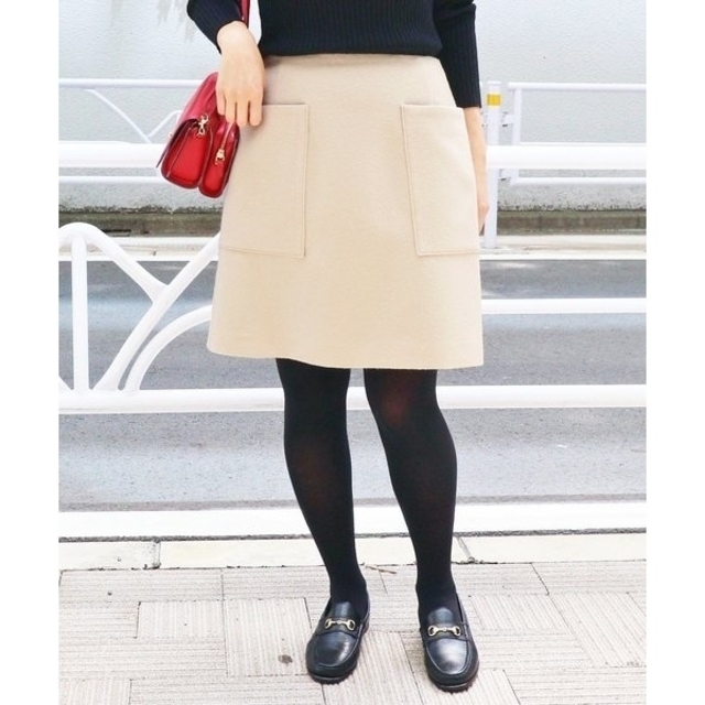 IENA(イエナ)の新品 イエナ IENA ウールビーバー 台形スカート レディースのスカート(ミニスカート)の商品写真