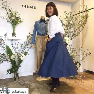 【IENA】IENA×sinme 別注 グルカデニムスカート