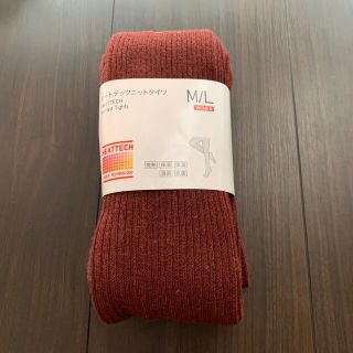 ユニクロ(UNIQLO)のUniqlo ヒートテックニットタイツ M/L RED(タイツ/ストッキング)