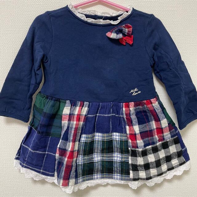 mikihouse(ミキハウス)のミキハウス　ワンピース　80 キッズ/ベビー/マタニティのベビー服(~85cm)(ワンピース)の商品写真