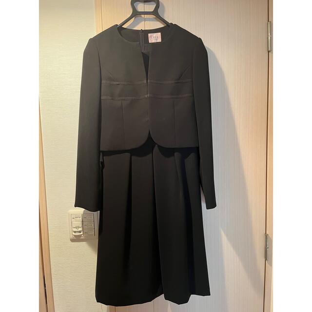 CREA NOIR(クレアノワール)の専用:東京ソワール　喪服　ワンピースジャケット　9号サイズ レディースのフォーマル/ドレス(礼服/喪服)の商品写真