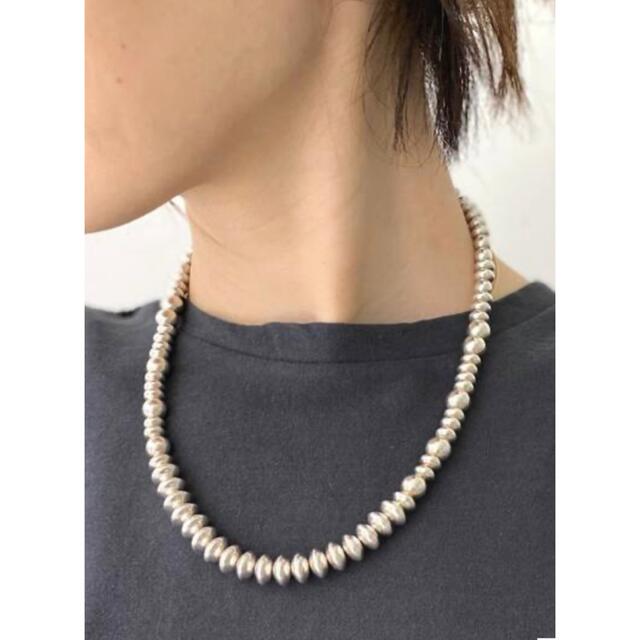 HARPO  Mix  Silver  Pear  Necklase  45㎝