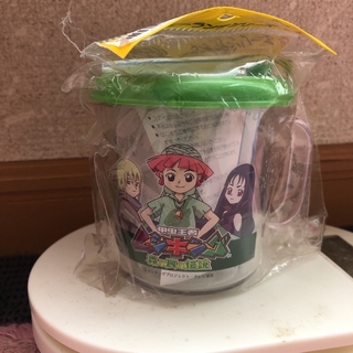 バンダイ(BANDAI)のムシキング　キャラクターランチシリーズ　手付ストローカップ　おしぼりセット(グラス/カップ)