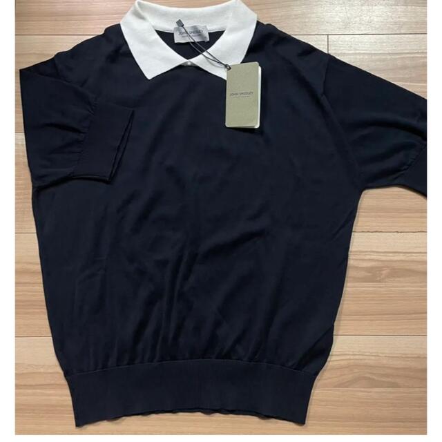 JOHN SMEDLEY(ジョンスメドレー)のジョンスメドレー  レディース半袖クレリックポロニット レディースのトップス(ポロシャツ)の商品写真