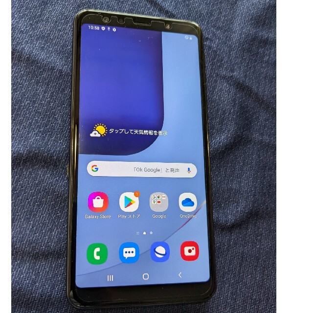 Galaxy(ギャラクシー)のGALAXY A7  ブラック　保護フィルム付　綺麗です。 スマホ/家電/カメラのスマートフォン/携帯電話(スマートフォン本体)の商品写真