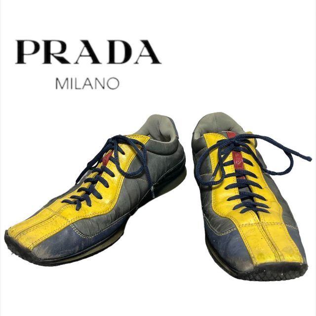 PRADA(プラダ)のPRADA SPORTS スクウェアトゥ スニーカー ローカット メンズの靴/シューズ(スニーカー)の商品写真