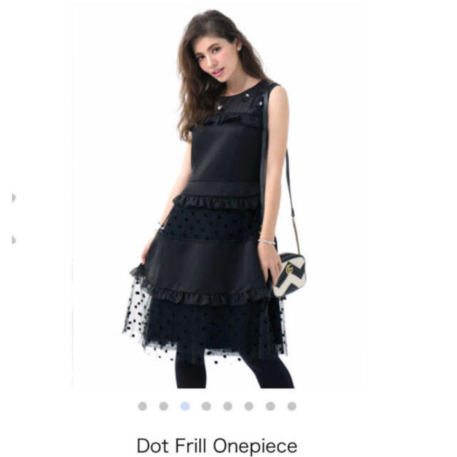 チェスティchesty frill dot one-piece Black