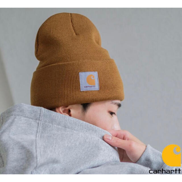 carhartt(カーハート)の【新品未使用品★ニット帽★キャラメル】カーハート★ニットキャップ★ユニセックス メンズの帽子(ニット帽/ビーニー)の商品写真