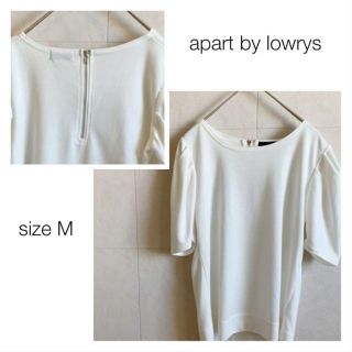 アパートバイローリーズ(apart by lowrys)のapart by lowrys 白カットソー 半袖(カットソー(半袖/袖なし))