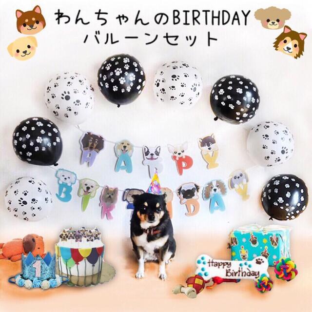 ペットのワンちゃんの誕生日バルーンセット♡愛犬のBIRTHDAYに♡送料無料 キッズ/ベビー/マタニティのメモリアル/セレモニー用品(アルバム)の商品写真