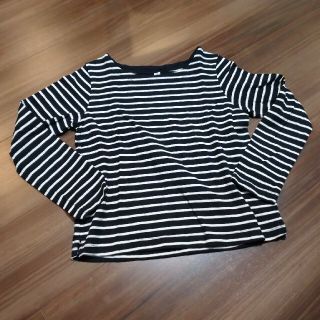 ユニクロ(UNIQLO)のUNIQLO  130cm  ボーダーロンＴ(Tシャツ/カットソー)