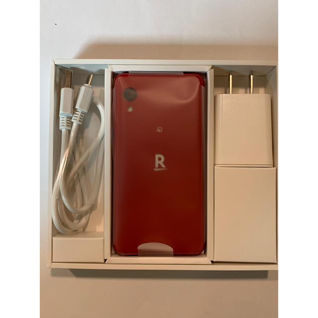 Rakuten(ラクテン)のRakuten Mini 楽天ミニ　C330 レッド　美品です。 スマホ/家電/カメラのスマートフォン/携帯電話(スマートフォン本体)の商品写真