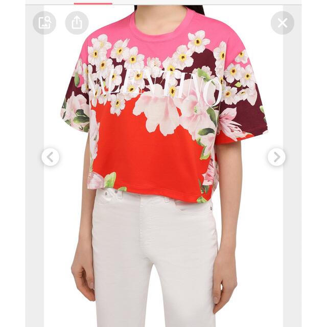 値下げ VALENTINO フラワープリント Tシャツ ヴァレンティノ