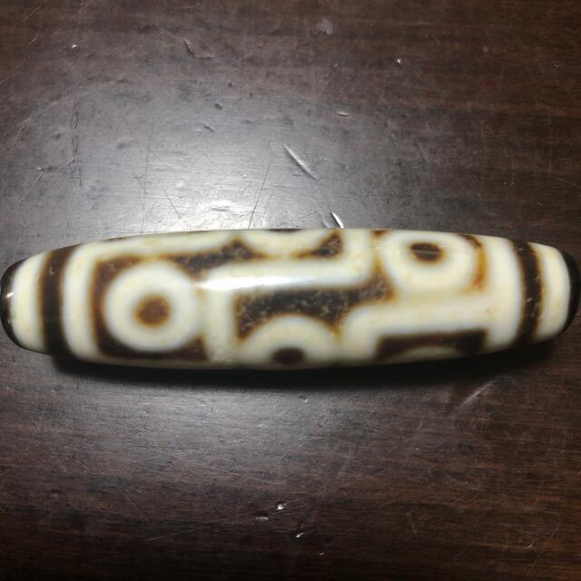 超超希少天珠‼️秘蔵西蔵老礦手工伝承風化九眼天珠 - 各種パーツ