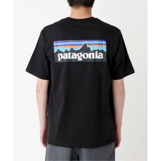 パタゴニア(patagonia)のpatagonia Tシャツ P-6 Logo Organic ブラック L(Tシャツ/カットソー(半袖/袖なし))