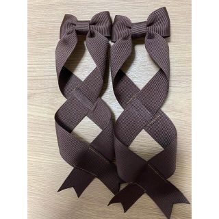 アマベル(Amavel)の【最終お値下げ】 Lotusribbon ブラウンS(バレッタ/ヘアクリップ)