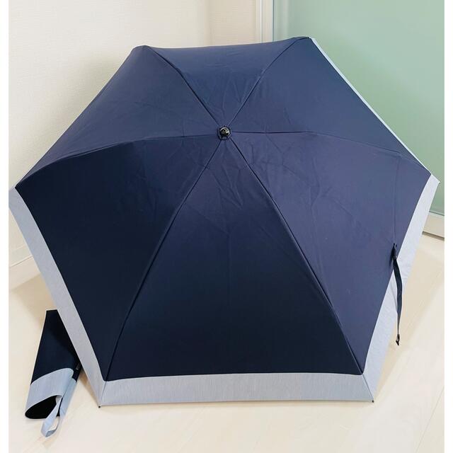ミッチー様専用❗️サンバリア100 日傘　3段折　ネイビー レディースのファッション小物(傘)の商品写真