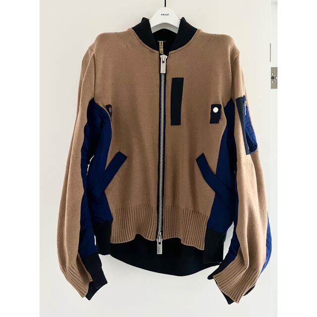 美品　サカイ　sacai ドッキング　ma-1 ネイビー　ボンバージャケット