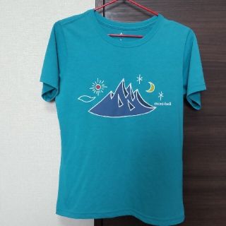 モンベル(mont bell)の【送料込】mont-bell  Tシャツ(レディース)  ターコイズブルー(登山用品)