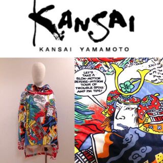 カンサイヤマモト(Kansai Yamamoto)の【山本寛斎】激レア！コミックプリント柄プルオーバー 歌舞伎 浮世絵(パーカー)