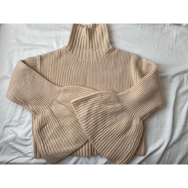 CLANE BELL SLEEVE TURTLE KNIT TOPS